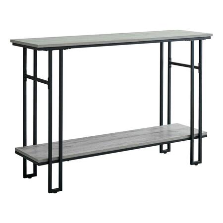 DAPHNES DINNETTE 47 x 14 x 32 in. Hall Console Accent Table, Grey - Black Metal Finish DA3061477